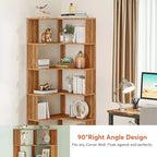 Étagère d'angle en forme de L peu encombrante, étagère de rangement multifonctionnelle pour chambre et bureau