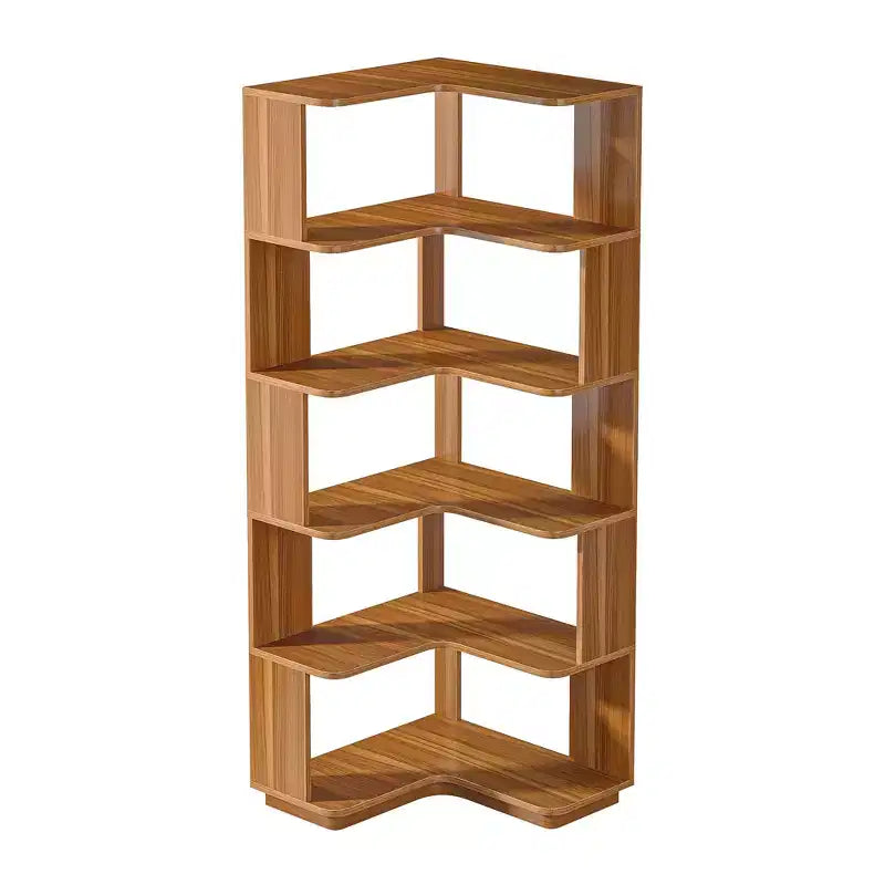Space-Saving L-Shaped Corner Shelving Unit, Multifunctional Storage Shelf for Bedroom Office
