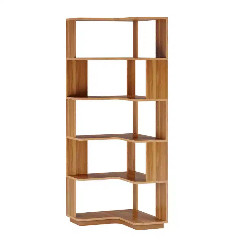Space-Saving L-Shaped Corner Shelving Unit, Multifunctional Storage Shelf for Bedroom Office
