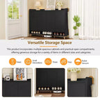 Meuble à chaussures moderne avec étagères réglables, Organisateur de maison minimaliste, Buffet de rangement