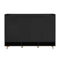 CLIHOME Modern Shoe Cabinet with Adjustable Shelves, Minimalist Home Organizer, Storage Sideboard