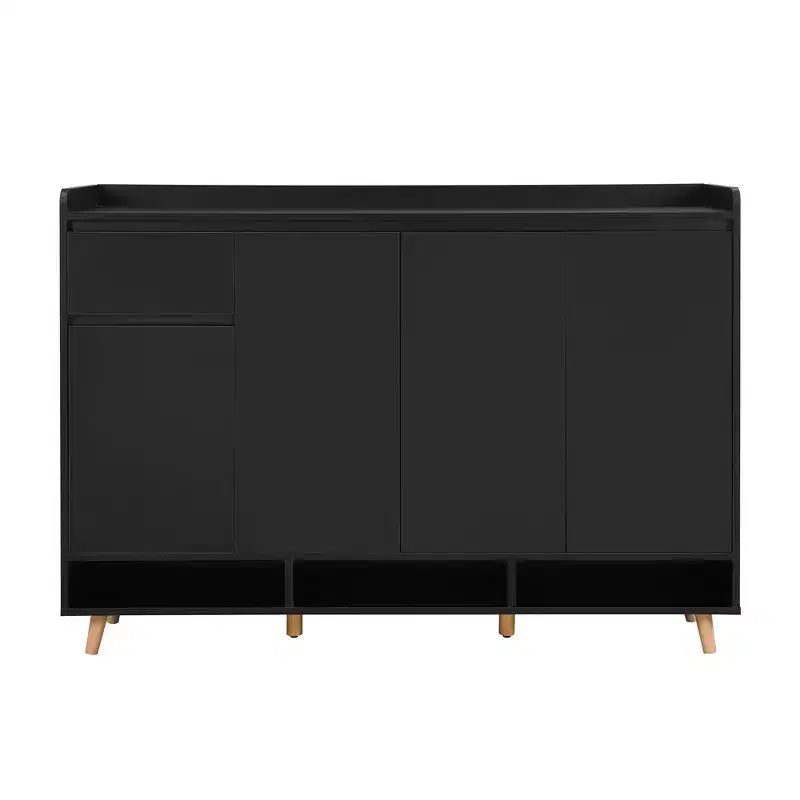 CLIHOME Modern Shoe Cabinet with Adjustable Shelves, Minimalist Home Organizer, Storage Sideboard