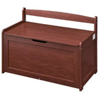 VEVOR Wooden Toy Chest for Kids, Toddler Toy Storage Box with Flip-Top Lid and Safety Hinge, 32.68 x 17.91 x 24.02 Large Kids Storage Bench, Cherry