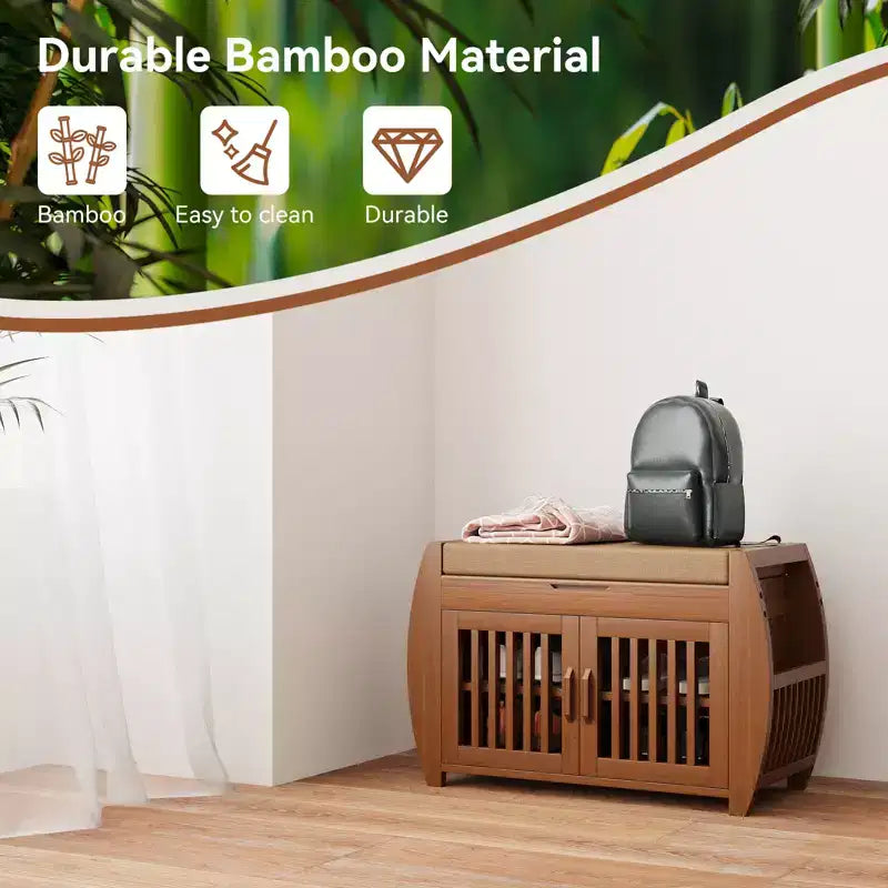 28.3 Compact Shoe Bench with Storage