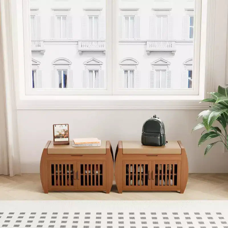 28.3 Compact Shoe Bench with Storage
