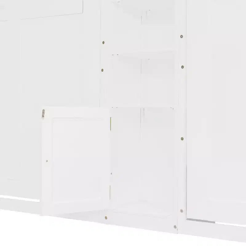 Dual Twin Size Murphy Bed with Convertible Shelf-Legs and Central Storage Unit