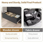 5 Commodes pour Chambre à Coucher, Commode Haute 47", Commode Verticale avec Rangement Autoportante, Commode de Rangement en Bois pour Salon, Entrée, Blanc