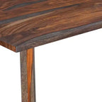 Table de salle à manger rectangulaire en bois de sheesham de 170 cm avec base tréteau en métal noir