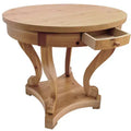 Round Dining Table with Curved Legs Kitchen Table Farmhouse Style Small Coffee Table for Dining Room