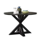 Table de salle à manger ronde 48'' - Table à manger moderne du milieu du siècle avec pieds croisés pour salle à manger, salon