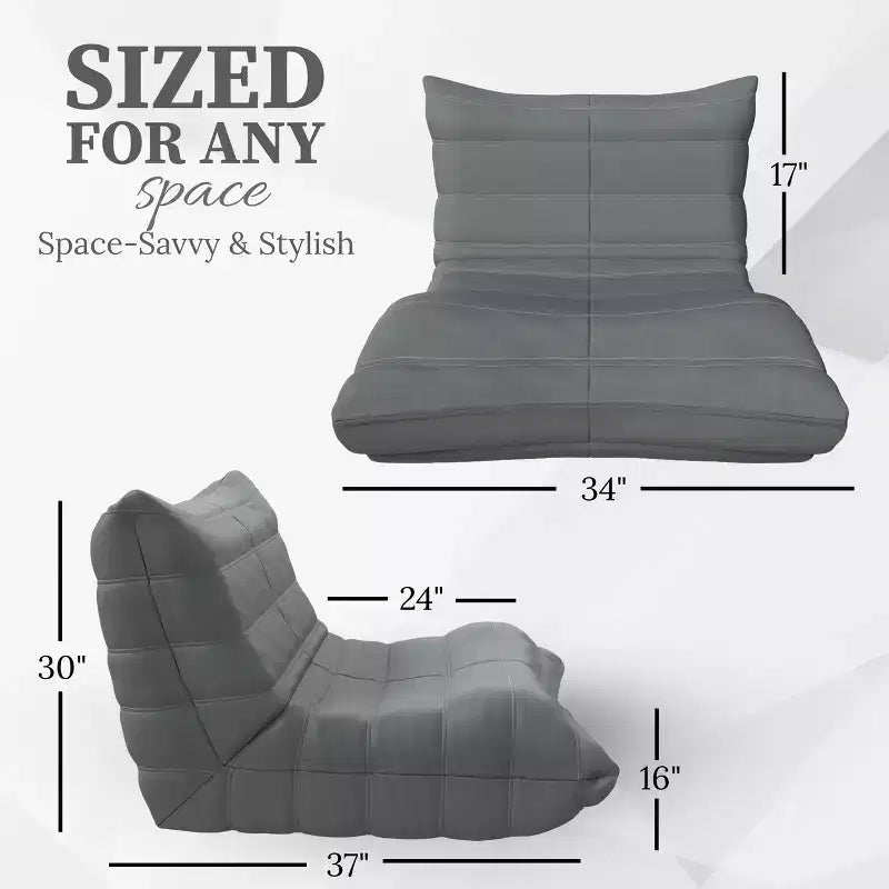 Modern Accent Chair Comfy Upholstered Armchair with High-Density Cushion & Plush Foam Chair for Living Room or Bedroom - Leathaire Gray