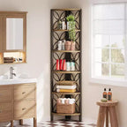 Étagère d'Angle à 6 Niveaux, Étagère de Rangement pour Livres, Présentoir, Meuble de Rangement, Support de Plante pour Salon, Chambre, Salle de Bain, Cuisine de 180 cm
