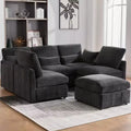 Merax Multifunctional Modular Sectional Sofa with Movable Ottoman