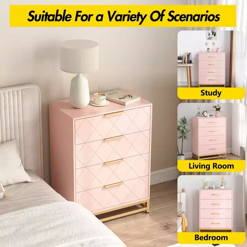 3-Drawer Wooden Dresser Space-Saving Classic Chest with Anti-Tip Safety, Clothes Storage, Versatile Nightstand & Organizer for Home & Dorm