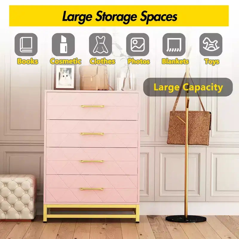 3-Drawer Wooden Dresser Space-Saving Classic Chest with Anti-Tip Safety, Clothes Storage, Versatile Nightstand & Organizer for Home & Dorm