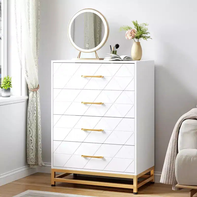 3-Drawer Wooden Dresser Space-Saving Classic Chest with Anti-Tip Safety, Clothes Storage, Versatile Nightstand & Organizer for Home & Dorm