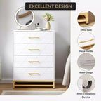 Commode 3 tiroirs en bois peu encombrante avec dispositif anti-basculement, rangement pour vêtements, table de chevet polyvalente et organisateur pour la maison et le dortoir