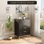 Commode 3 tiroirs en bois peu encombrante avec dispositif anti-basculement, rangement pour vêtements, table de chevet polyvalente et organisateur pour la maison et le dortoir