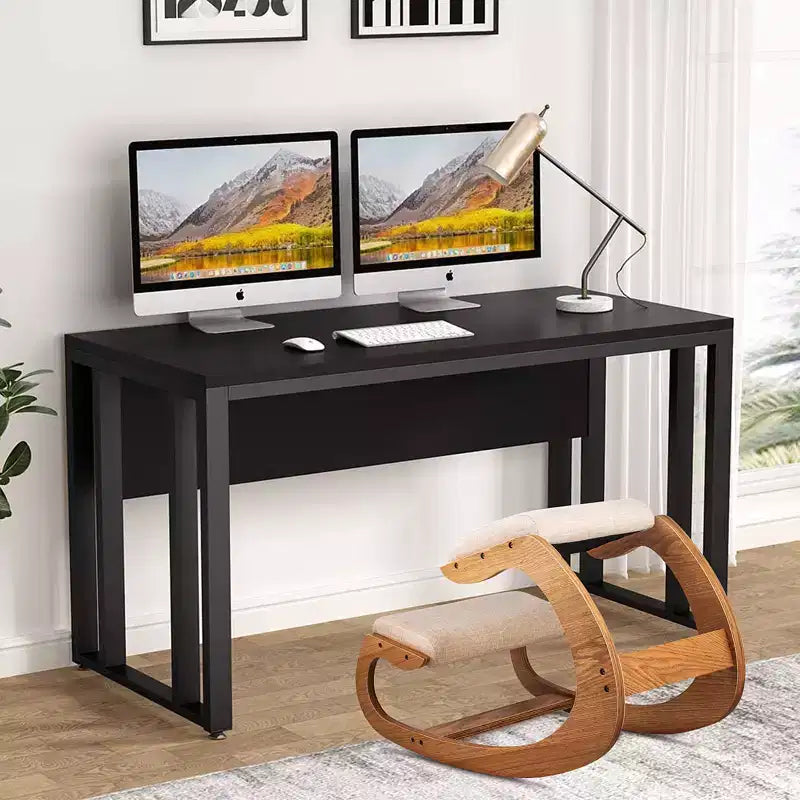 Ergonomic Kneeling Chair, Heavy Duty Better Posture Kneeling Stool Office Chair, for Body Shaping Relieveing Stress Meditation, Brown