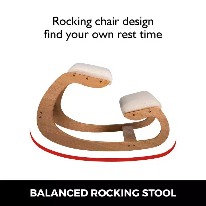 Ergonomic Kneeling Chair, Heavy Duty Better Posture Kneeling Stool Office Chair, for Body Shaping Relieveing Stress Meditation, Brown