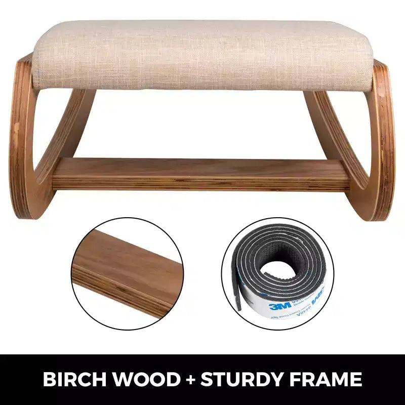 Ergonomic Kneeling Chair, Heavy Duty Better Posture Kneeling Stool Office Chair, for Body Shaping Relieveing Stress Meditation, Brown