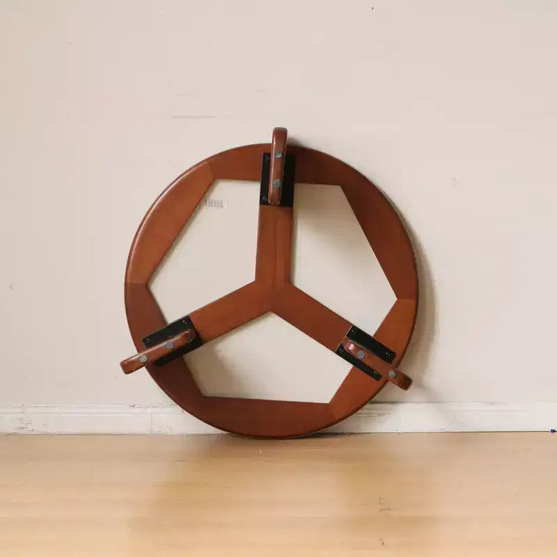 Bellamy Solid Wood Round Coffee Table with Sintered Stone Top