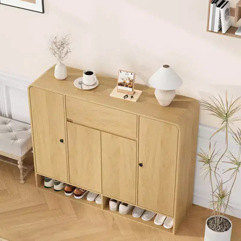 47.2 Shoe Storage Cabinet with 4 Doors and 1 Drawer, Entryway Shoe Organizer Cabinet for Hallway, Living Room or Bedroom