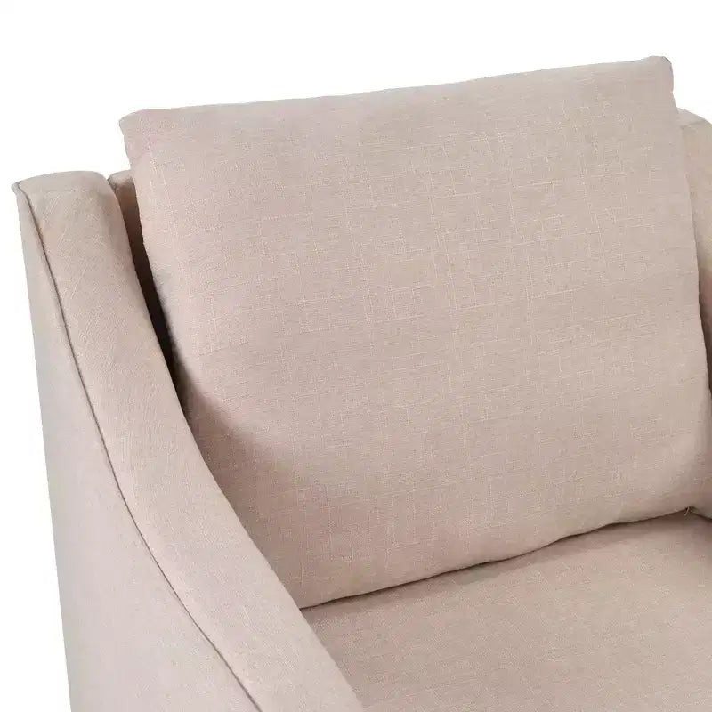 Bestier Swivel Accent Square Chair with Thick Padded Backrest Cushion, Lounge Reading Chair for Living Room Bedroom Small Spaces
