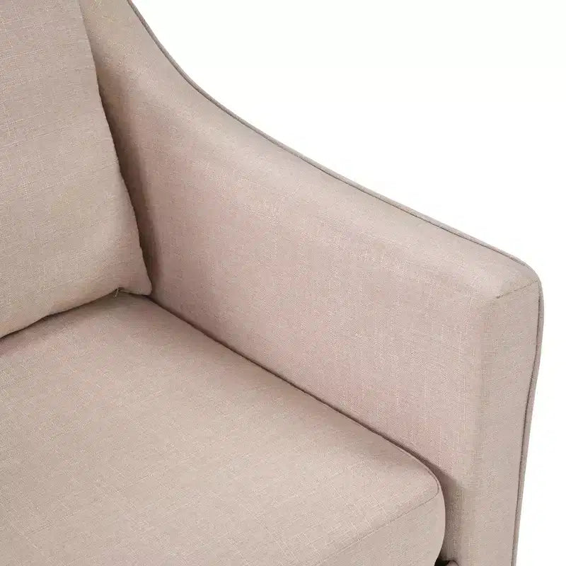 Bestier Swivel Accent Square Chair with Thick Padded Backrest Cushion, Lounge Reading Chair for Living Room Bedroom Small Spaces