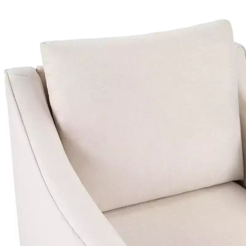 Bestier Swivel Accent Square Chair with Thick Padded Backrest Cushion, Lounge Reading Chair for Living Room Bedroom Small Spaces