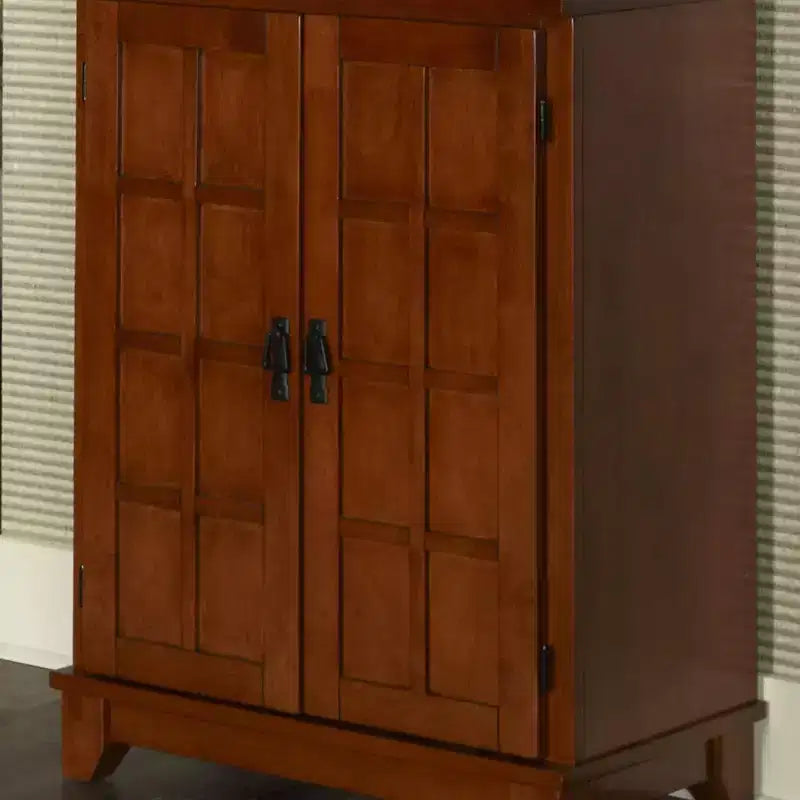 Home Styles Arts & Crafts Pantry Cottage Oak : Traditional Hardwood Kitchen Storage, 4-Door, 4-Shelf