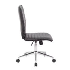 Siège de travail sans accoudoirs en vinyle noir - Boss Office Products